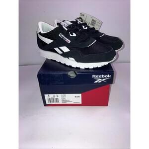 Reebok Classic Black Nylon Women's 6.5 Sneaker Youth 5 FV4433 NEW